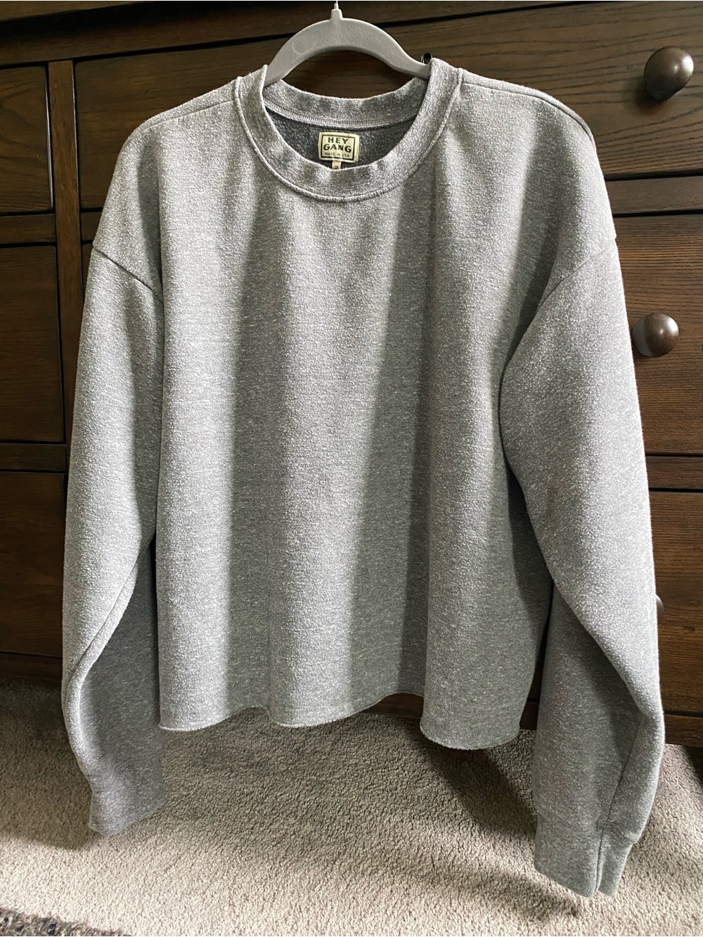 Hey Gang Boxy Cropped Sweatshirt